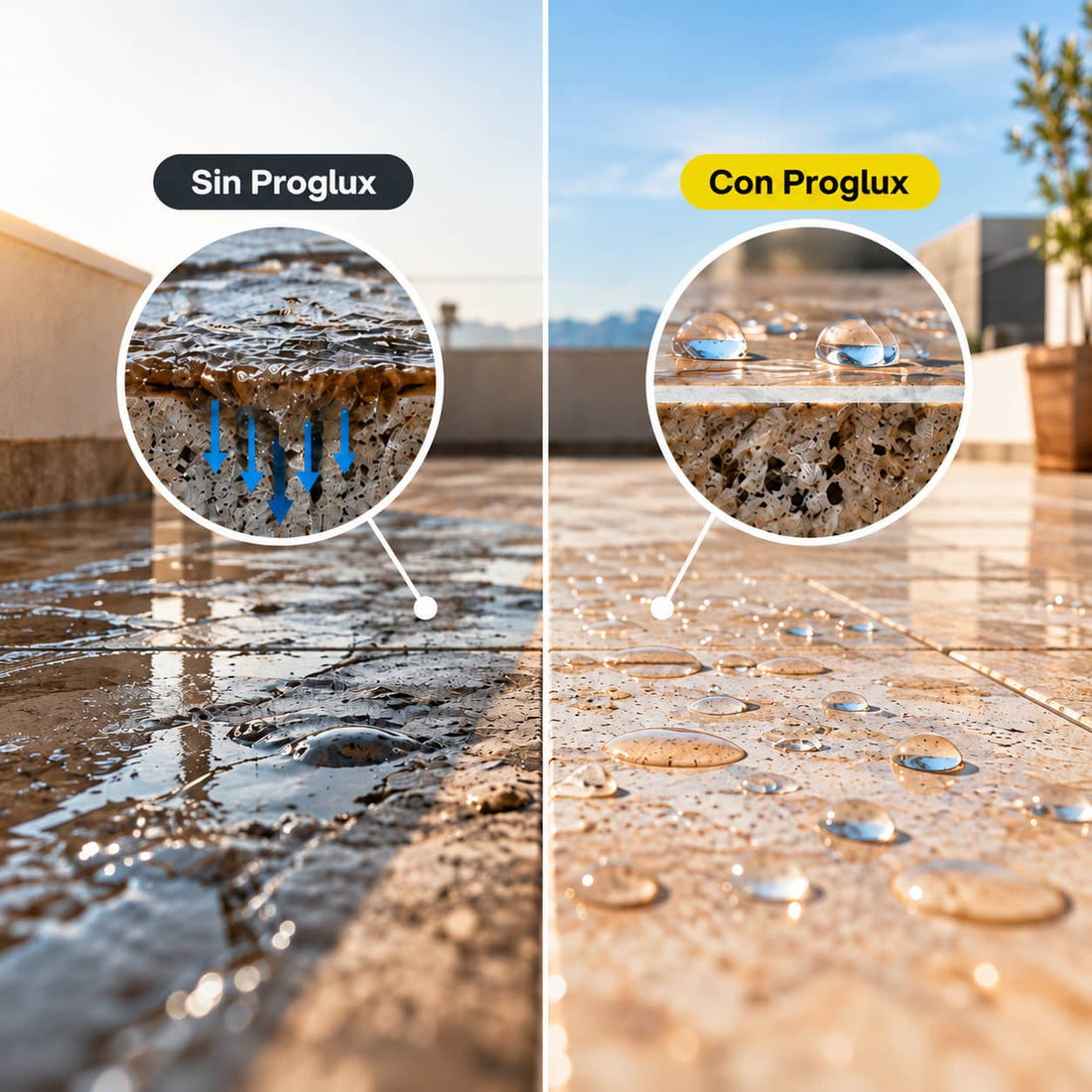 Cómo solucionar filtraciones de agua en una terraza
