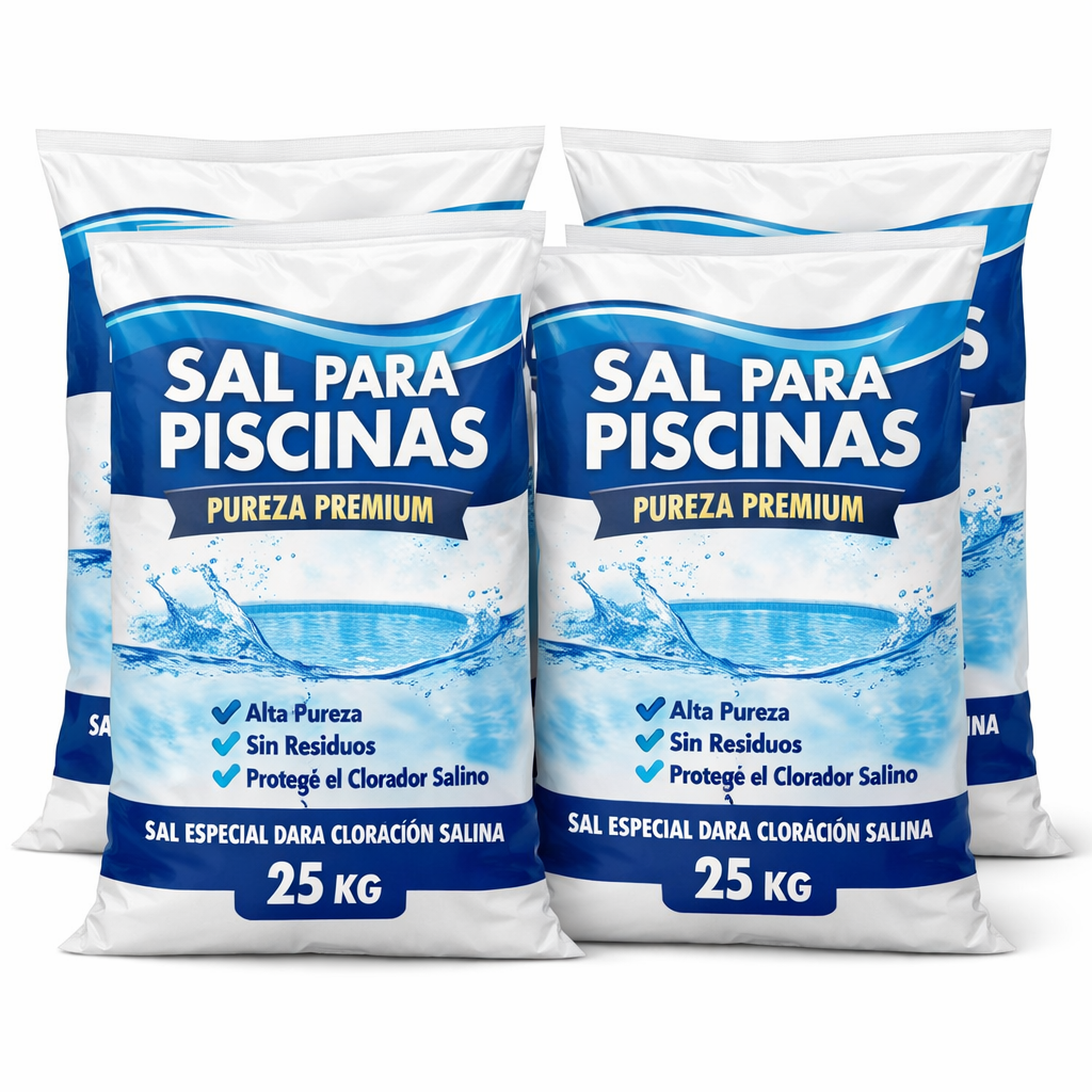 PACK 4 SACOS Sal Piscinas 25 KG unidad